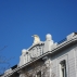 Ancient helmets on the Faculty of Arts building